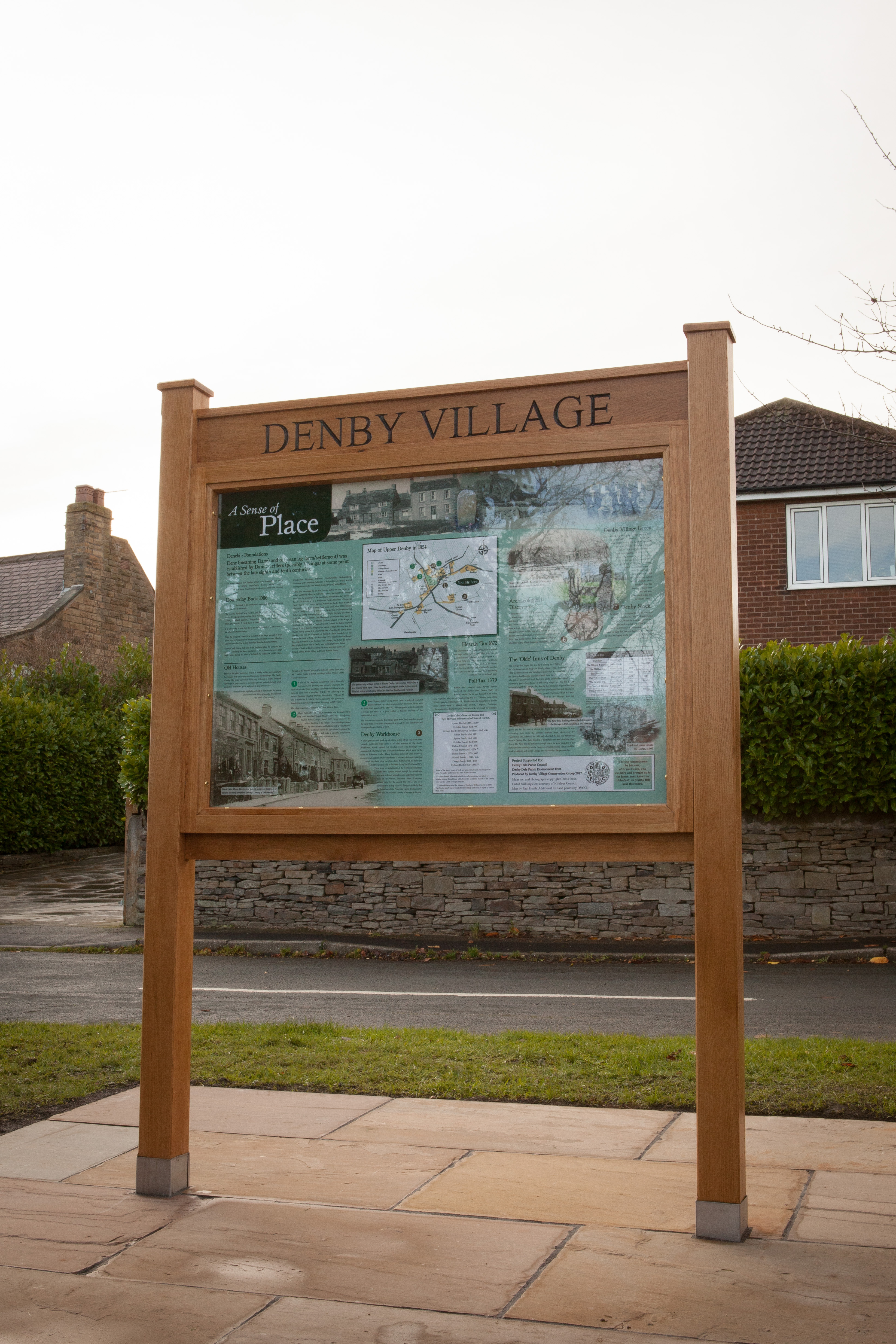 History Board for Denby Village Conservation Group